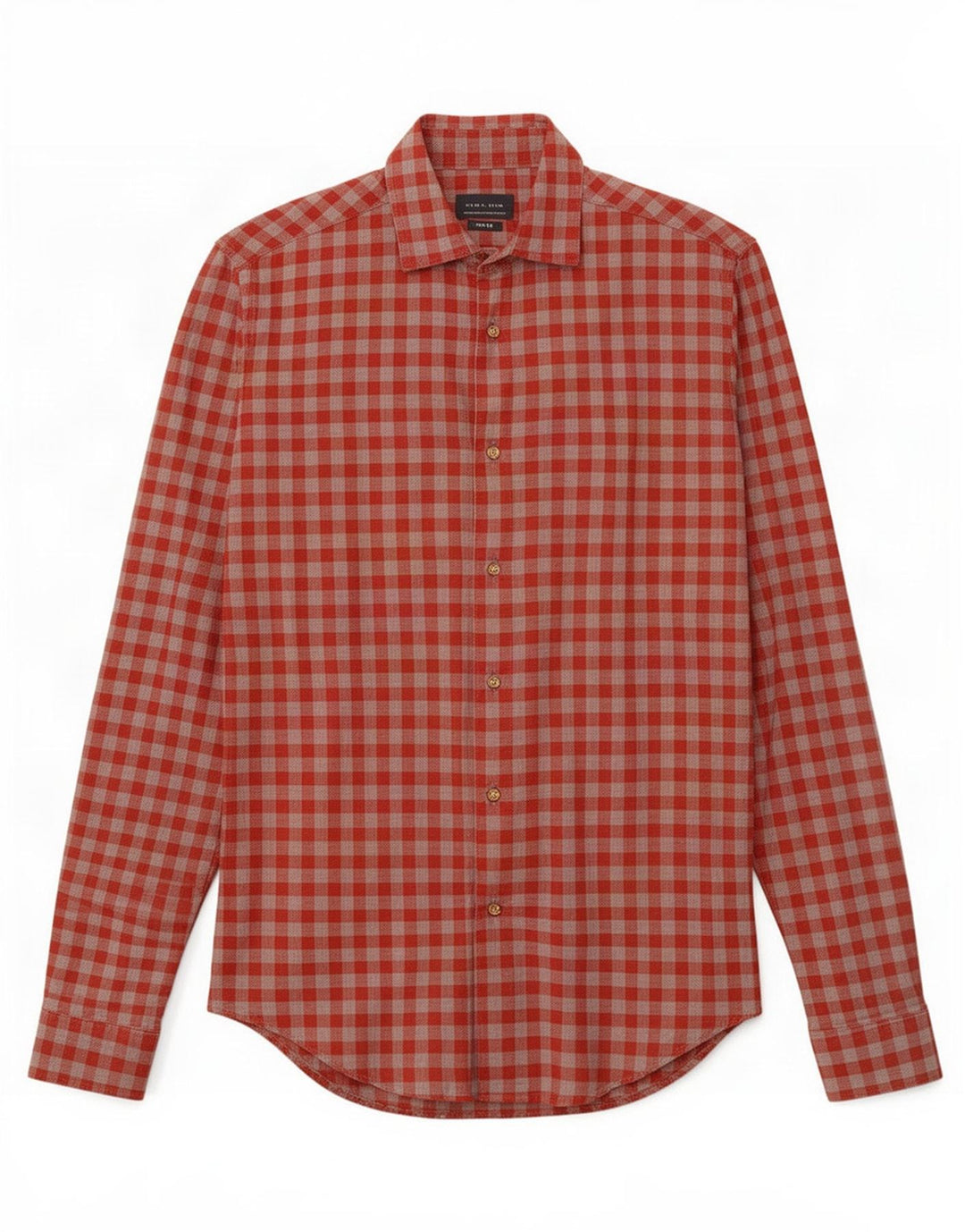 Camicia Zara da uomo slim fit piccola in cotone a quadretti rossi