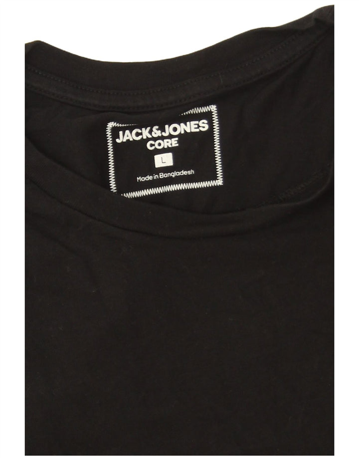 T-shirt da uomo Jack & Jones Top grande in cotone nero