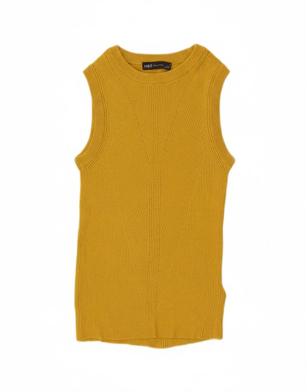 Canotta da donna Marks & Spencer UK 12 viscosa gialla media