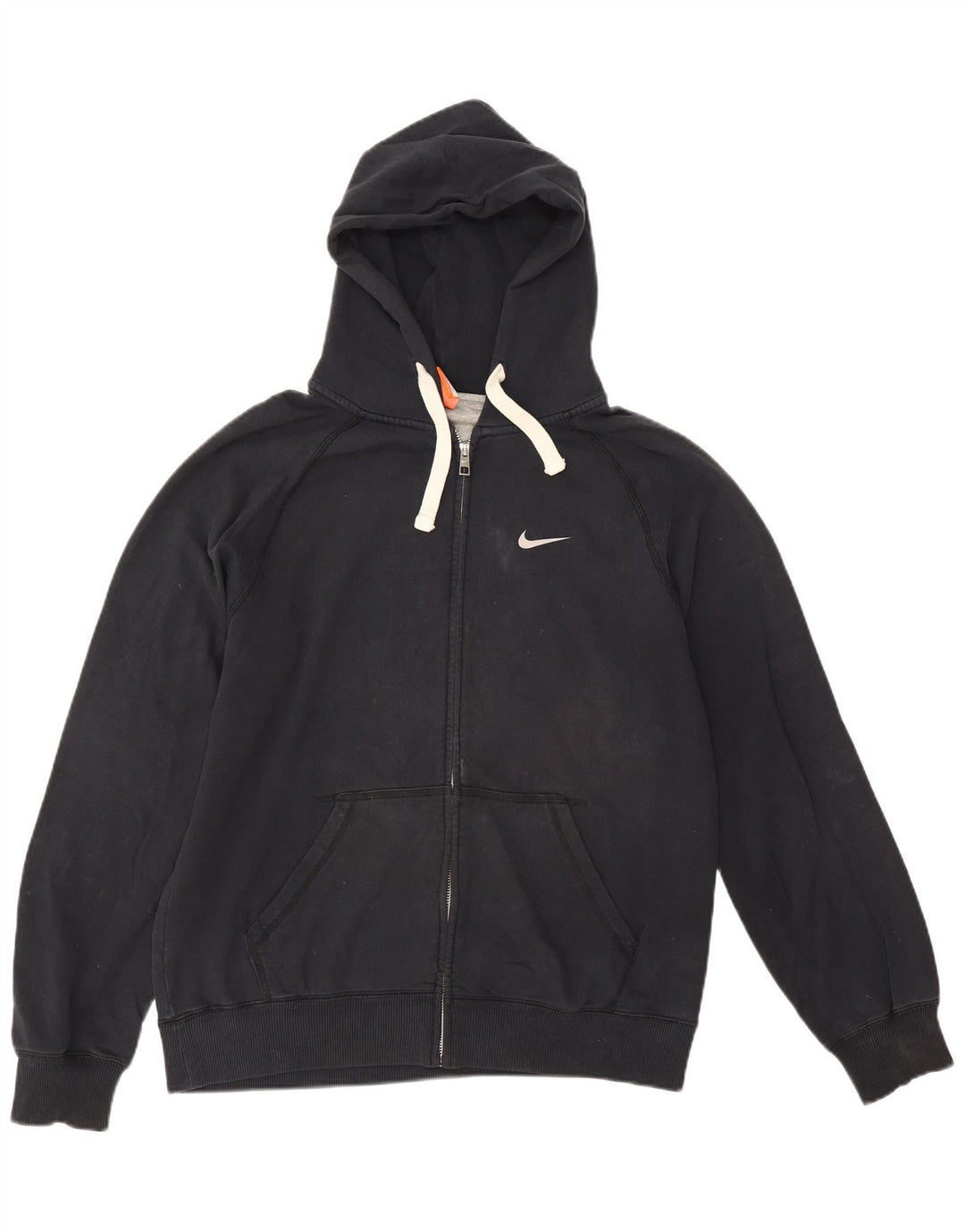 Felpa con cappuccio e zip grafica Nike da uomo in cotone blu navy medio