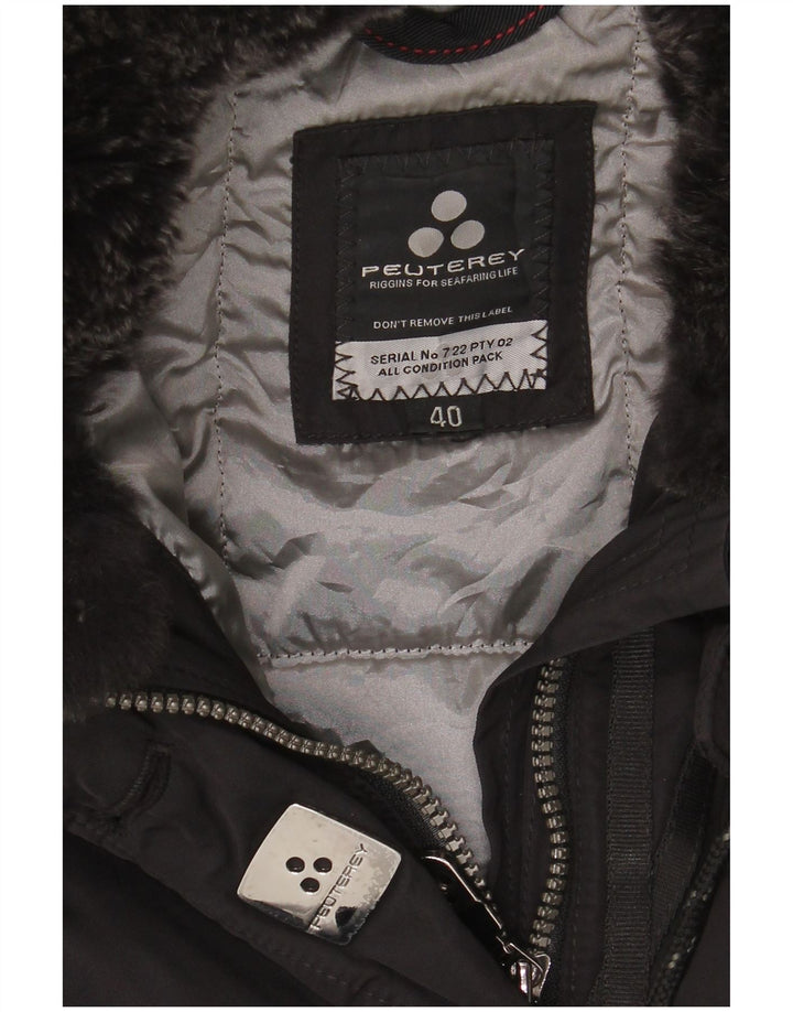 Cappotto imbottito con cappuccio da donna PEUTEREY EU 40 medio nero