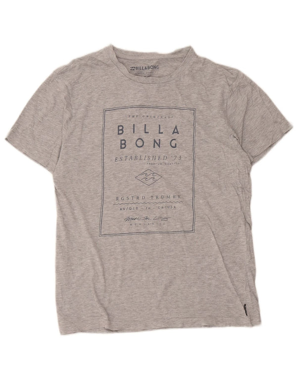 T-shirt grafica da uomo Billabong Top in cotone chiazzato grigio medio