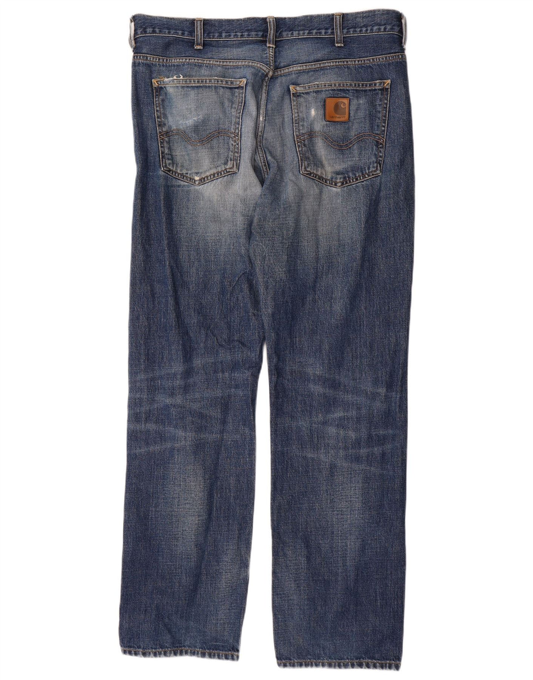 Jeans dritti da uomo CARHARTT W34 L32 in cotone blu