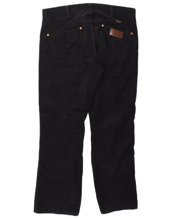 Pantaloni Wrangler da uomo Dayton dritti in velluto a coste W34 L30 cotone blu navy