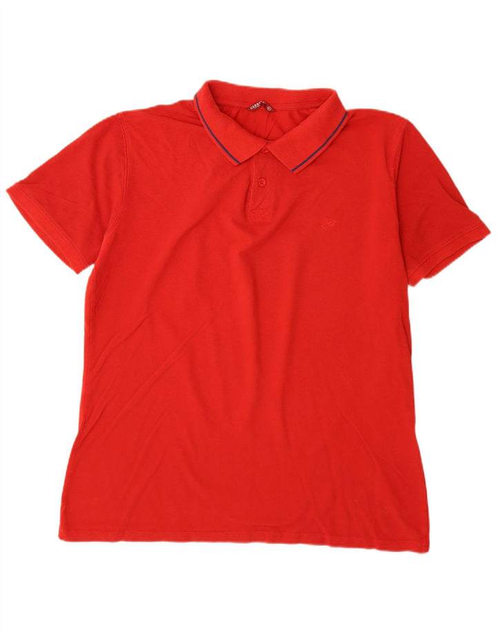 Polo Carrera da uomo XL in cotone rosso