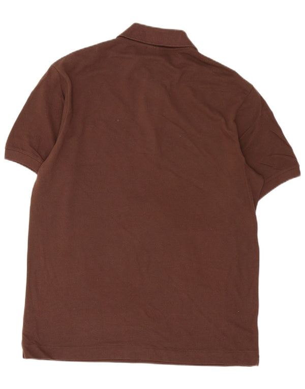Polo da uomo Lacoste taglia 4 in cotone marrone medio