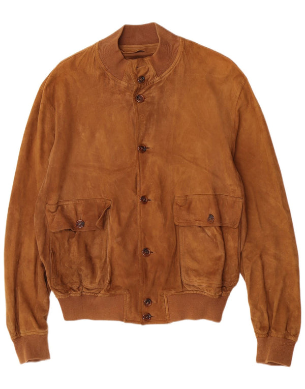Bomber da uomo in pelle scamosciata Pica IT 52 XL in pelle beige
