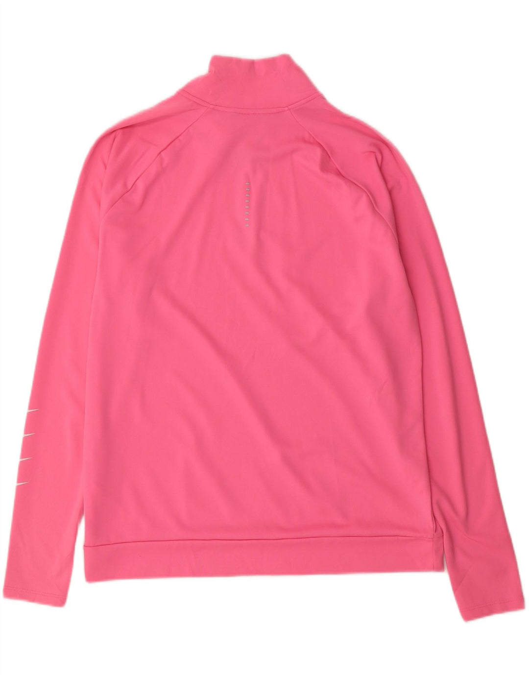 Felpa da donna NIKE Dri Fit con collo e zip, maglione UK 16, grande, rosa, poliestere