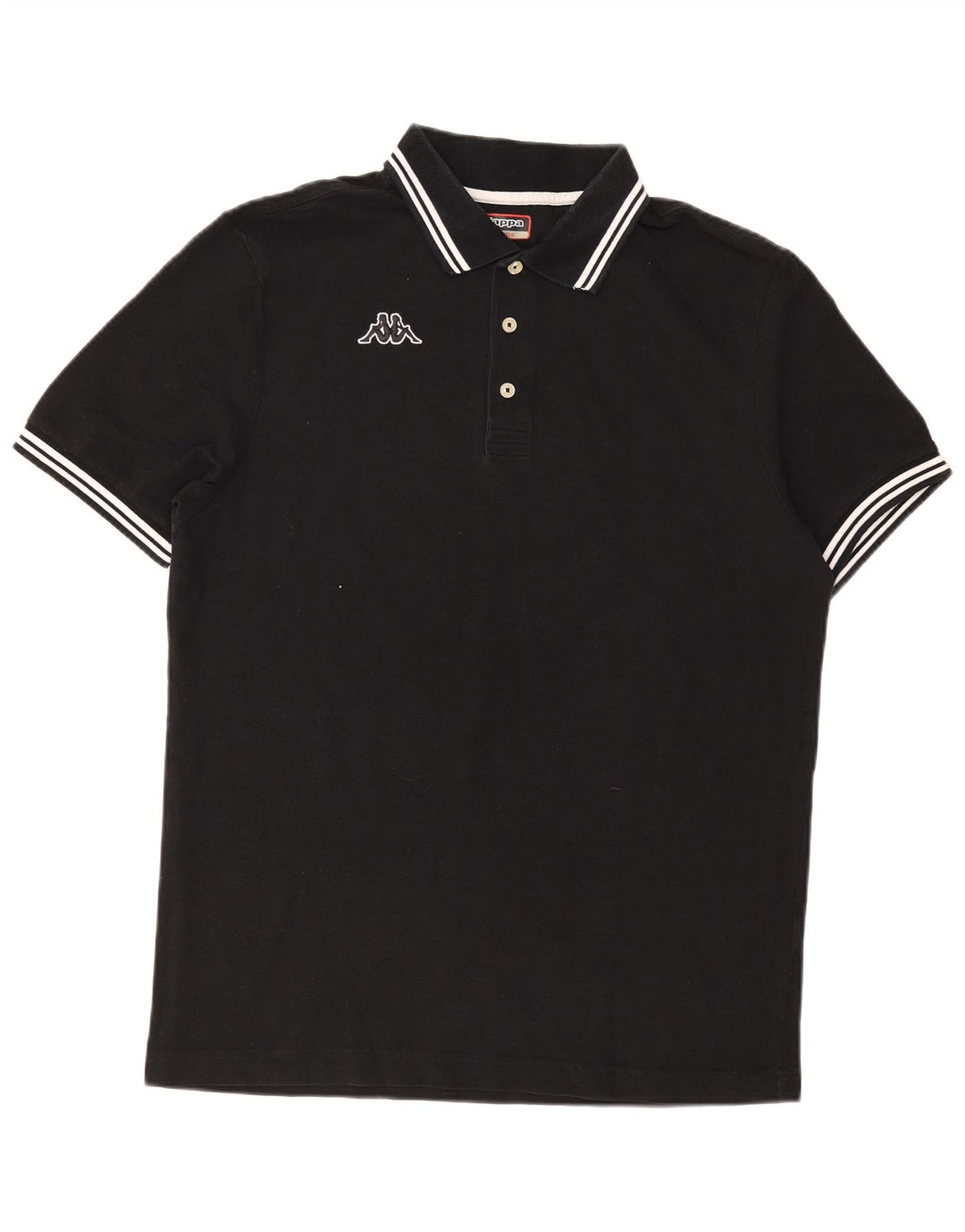 Polo Kappa Uomo Large a Righe Nere