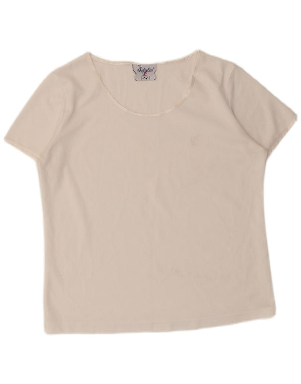 T-shirt donna AUSTRALIAN L'ALPINA IT 46 Large Poliestere bianco