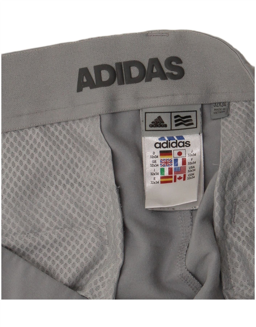 Pantaloni chino slim da donna Adidas W32 L34 poliestere grigio