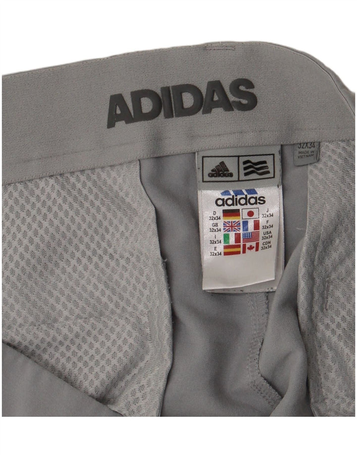 Pantaloni chino slim da donna Adidas W32 L34 poliestere grigio