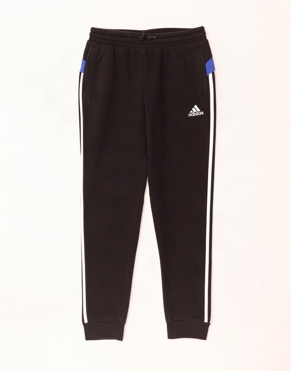 Pantaloni da tuta da uomo Adidas Joggers piccoli in cotone color block nero