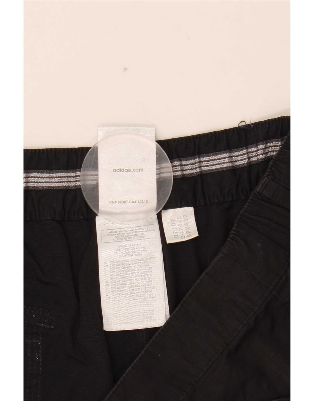 Pantaloncini casual da donna Adidas UK 12 medi W30 cotone nero