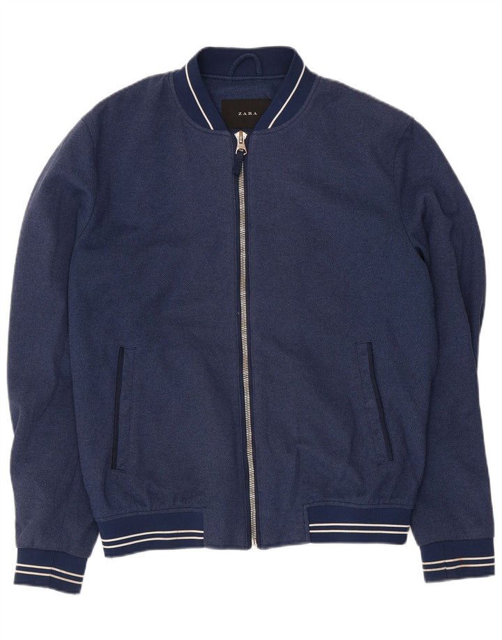 Giubbotto bomber da uomo Zara UK 38 medio blu navy
