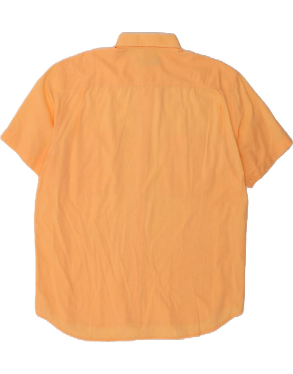 CACHAREL Mens Short Sleeve Shirt Size 16 1/2 42 Large Orange