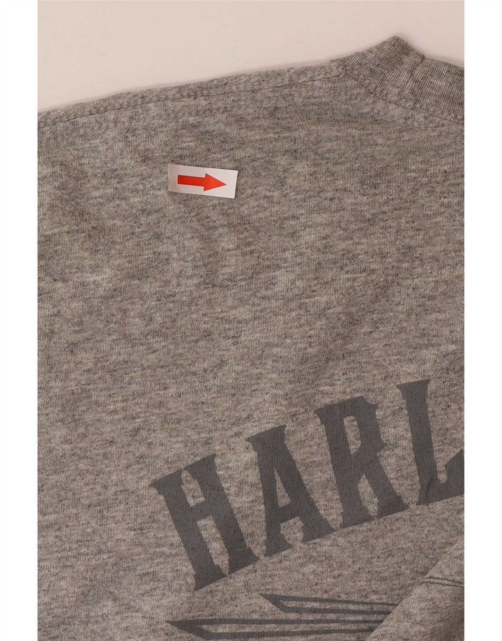 T-shirt grafica da uomo Harley Davidson Top XL in cotone grigio