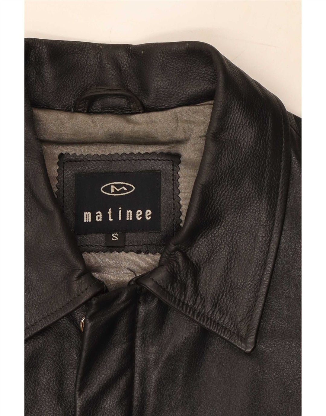 Giacca in pelle da uomo Matinee UK 36 piccola nera