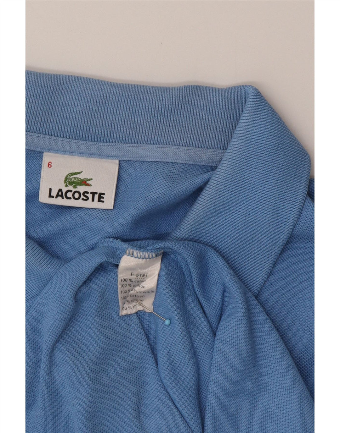 Polo da uomo LACOSTE taglia 6 XL in cotone blu