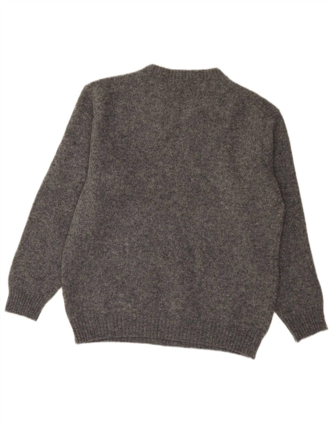 Maglione Girocollo Bambino Benetton 15-16 Anni Large in Lana Grigia