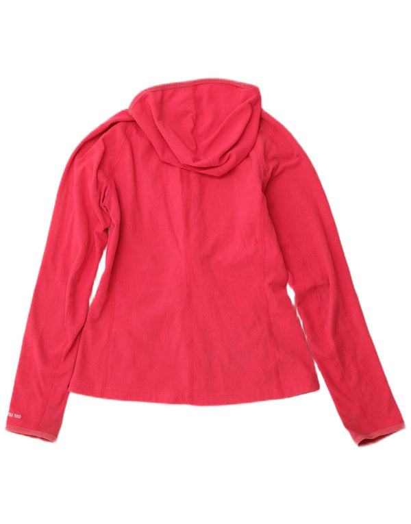 THE NORTH FACE Giacca in pile con cappuccio da donna UK 10 Small Rosa Poliestere