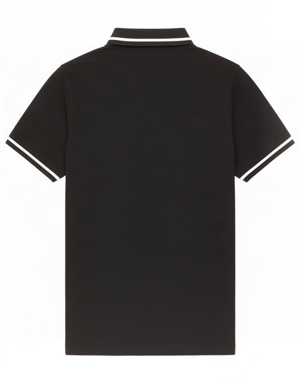 Polo slim fit da uomo Calvin Klein Jeans piccola in cotone a righe nere