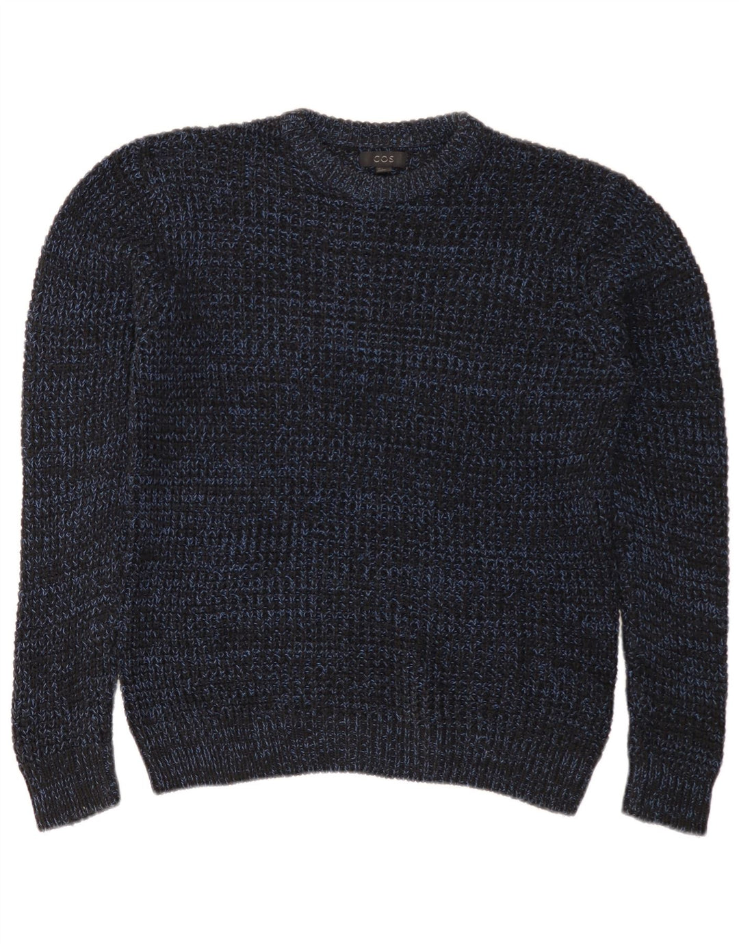 Maglione girocollo da uomo Cos piccolo in cotone screziato blu navy