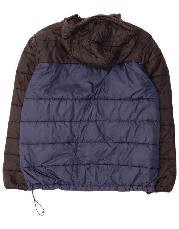 Giacca imbottita con cappuccio da uomo The North Face UK 40 Large Blu Navy Colourblock