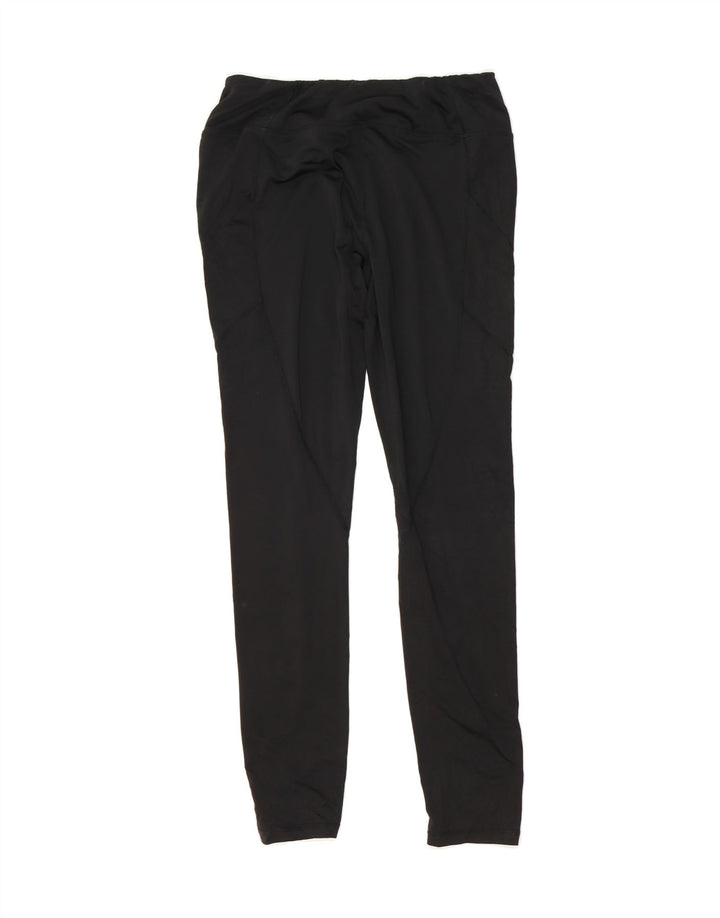 REEBOK Womens Leggings UK 14 Large  Black Polyester Vintage Reebok and Second-Hand Reebok from Messina Hembry 