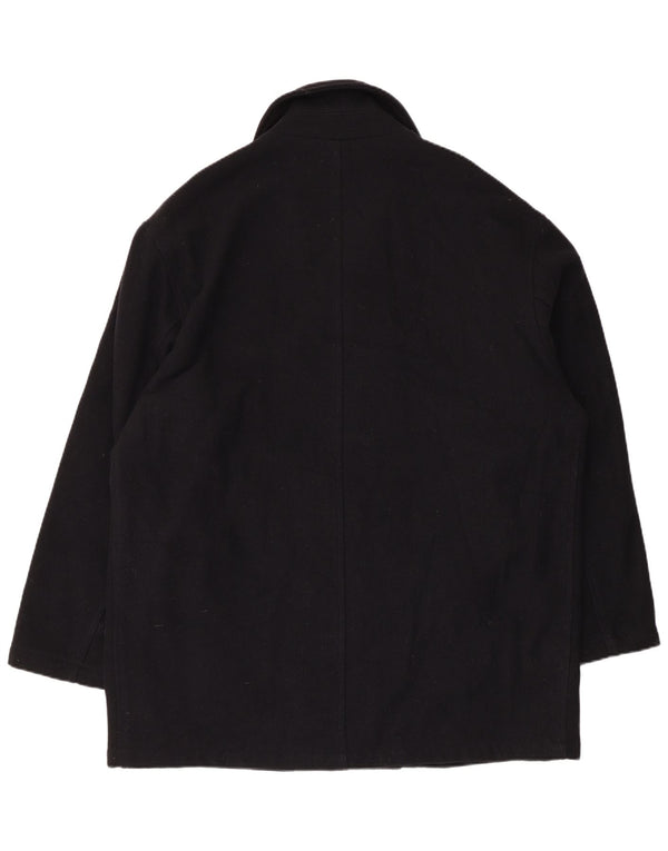 Cappotto da marinaio da uomo Old England UK 40 grande in lana blu navy