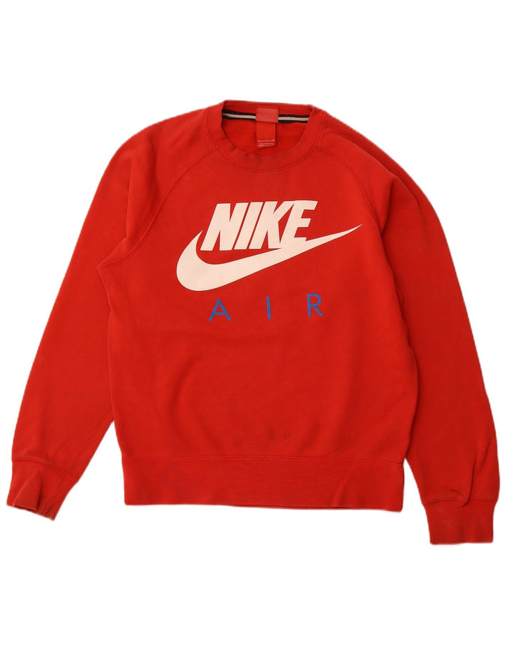 Felpa con grafica Nike da uomo, piccola, in cotone rosso
