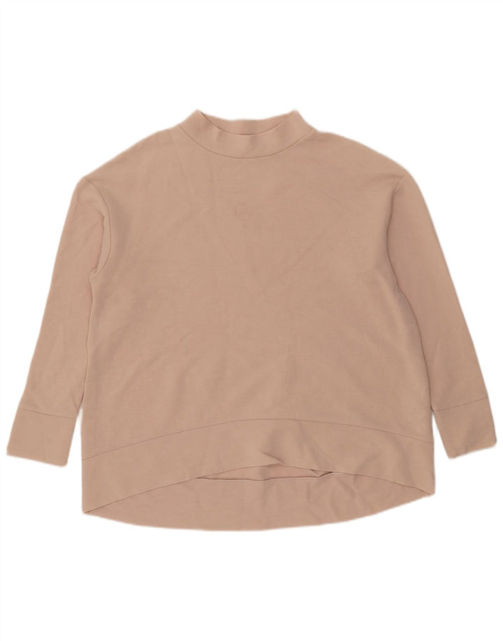Felpa oversize da donna Cos, maglione UK 14, cotone beige medio