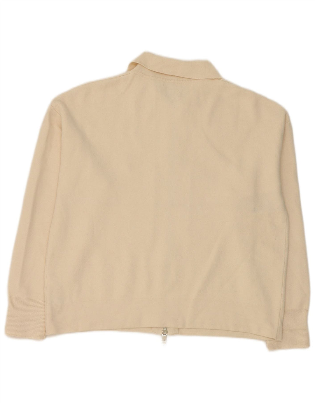 Maglione cardigan oversize da donna Massimo Dutti UK 10 piccolo bianco sporco
