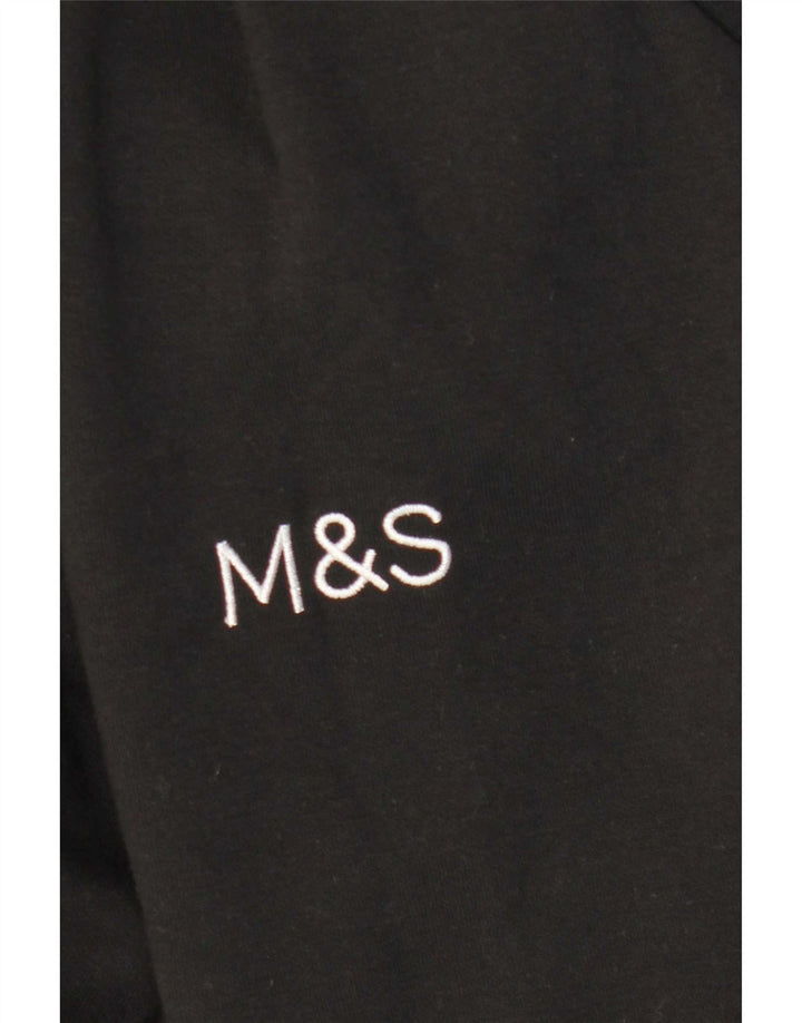 Felpa da uomo Marks & Spencer maglione medio poliestere nero