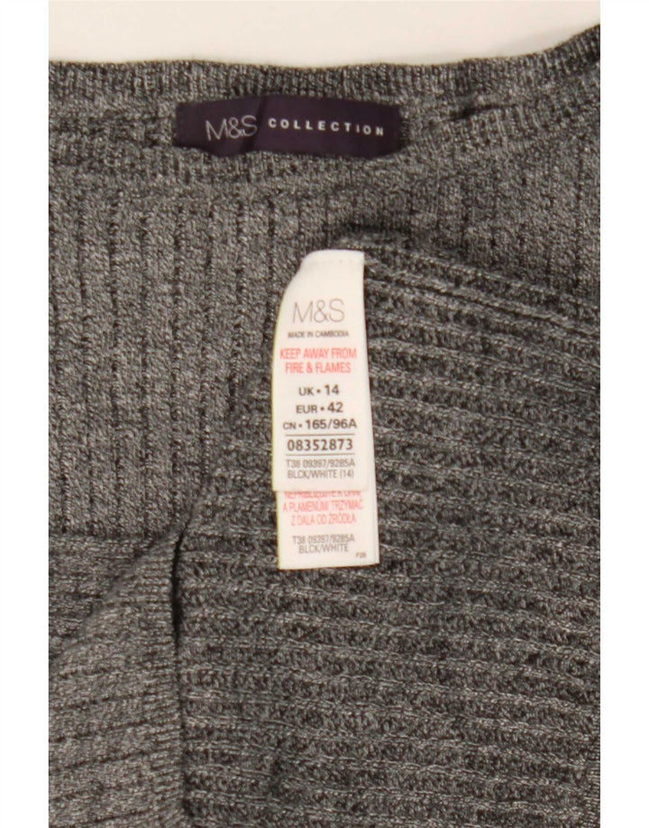 Top camicetta da donna Marks & Spencer UK 14 Viscosa grigio medio