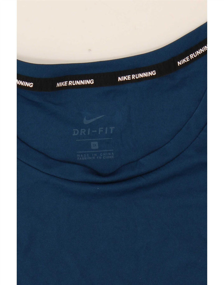 T-shirt Nike Dri Fit da uomo 3XL blu navy