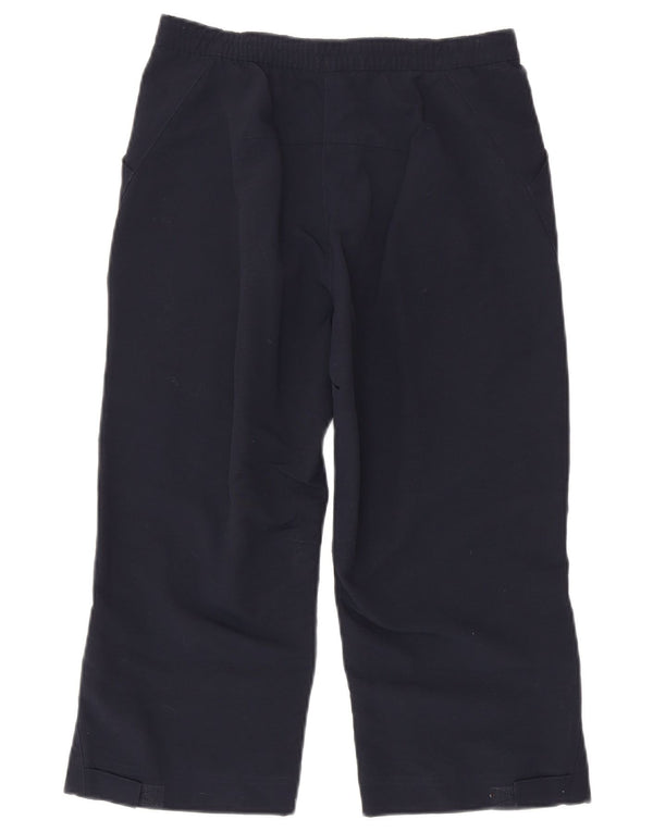 Pantaloni cargo Capri da donna a gamba larga Adidas UK 8 Small W28 L20 Blu navy