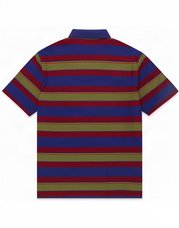 Polo Uomo Rodrigo IT 50 Cotone Rigato Blu Medio