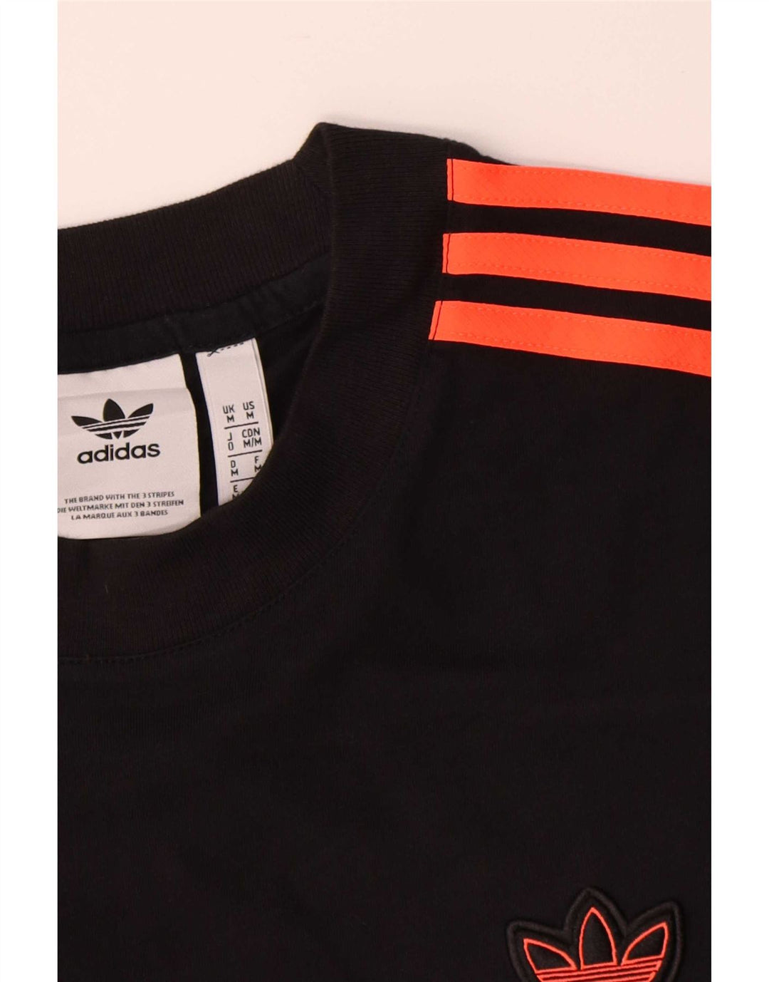 T-shirt grafica da uomo Adidas Top in cotone color block medio nero