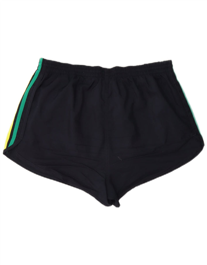 Pantaloncini sportivi Adidas da uomo XL in poliestere color block blu navy