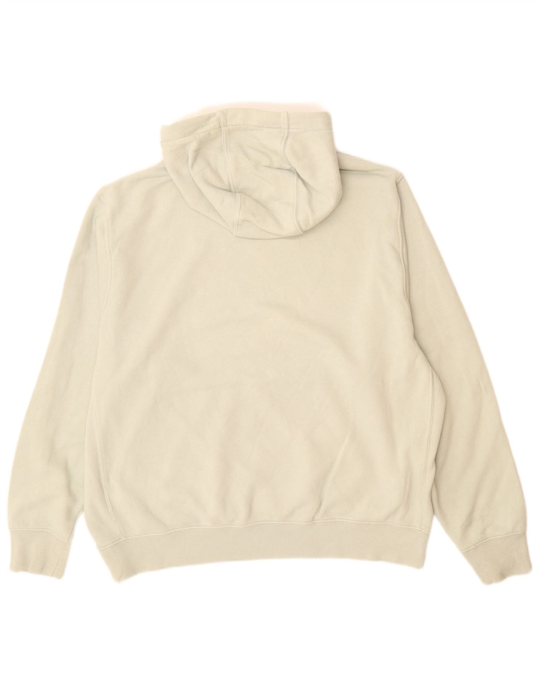 Felpa con cappuccio da uomo Nike Large in cotone bianco sporco