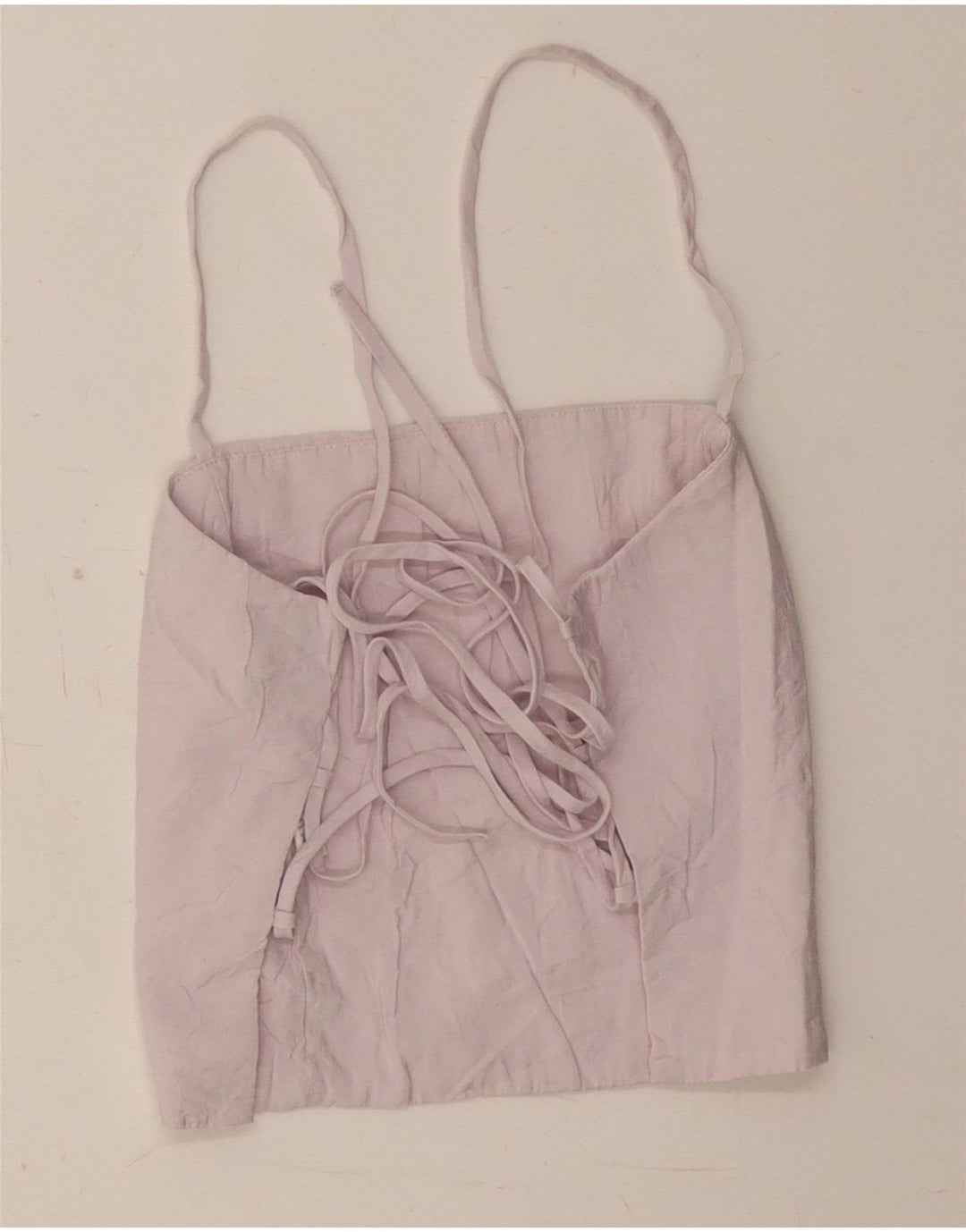 Top corto a corsetto da donna Zara UK 8 piccolo viola modal