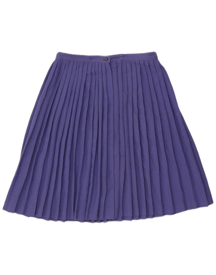 Gonna a pieghe vintage da donna W32 grande viola