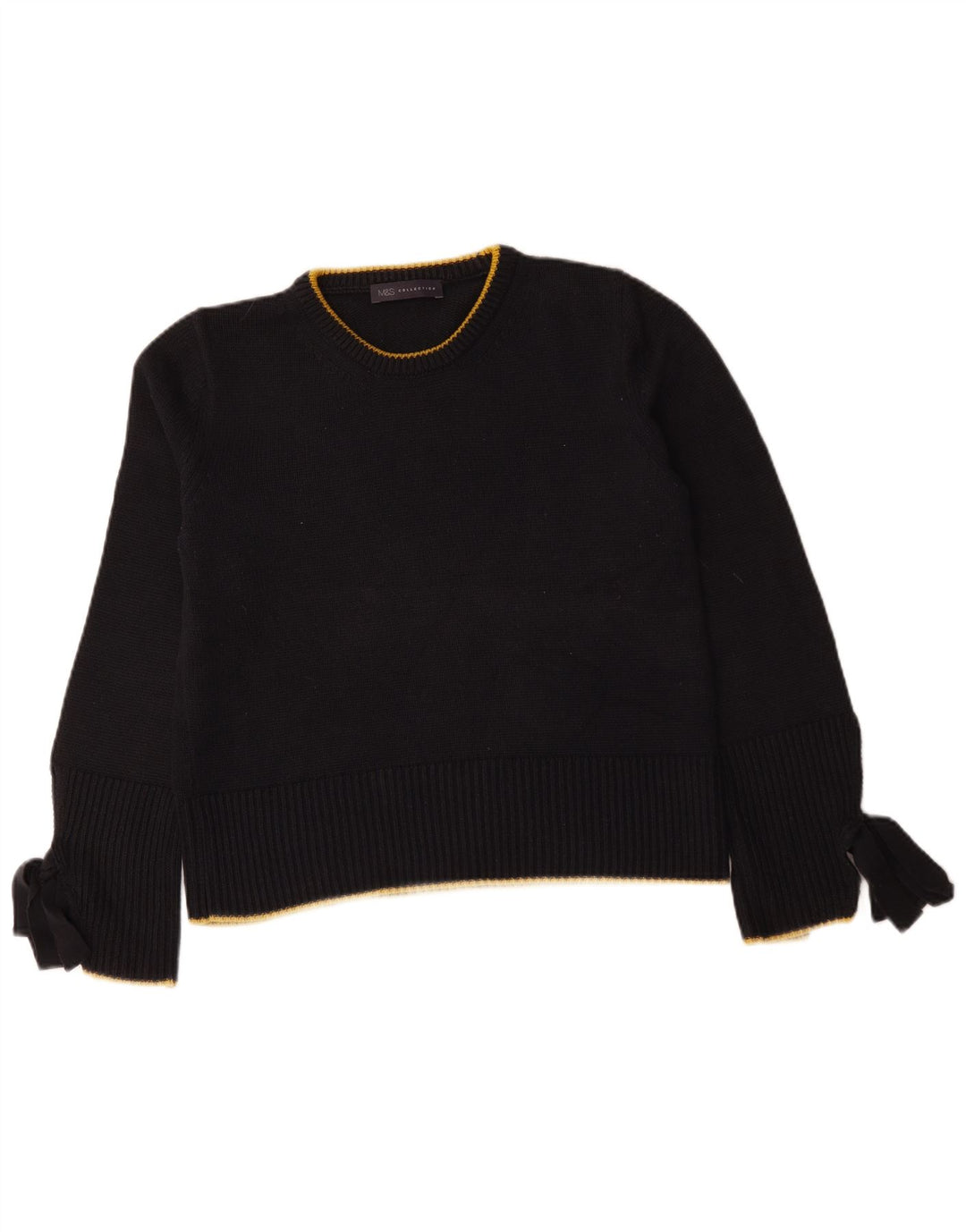 Maglione maglione girocollo da donna Marks & Spencer UK 14 blu navy medio