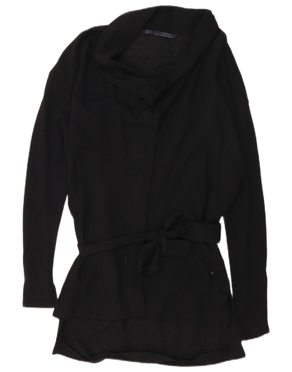 Maglione cardigan da donna Zara UK 14 viscosa nera media