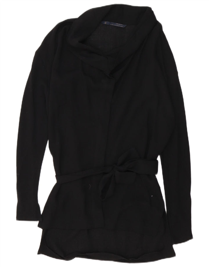 Maglione cardigan da donna Zara UK 14 viscosa nera media