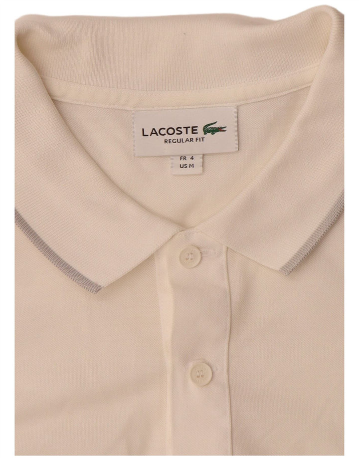 Polo Lacoste da uomo vestibilità regolare taglia 4 media bianca