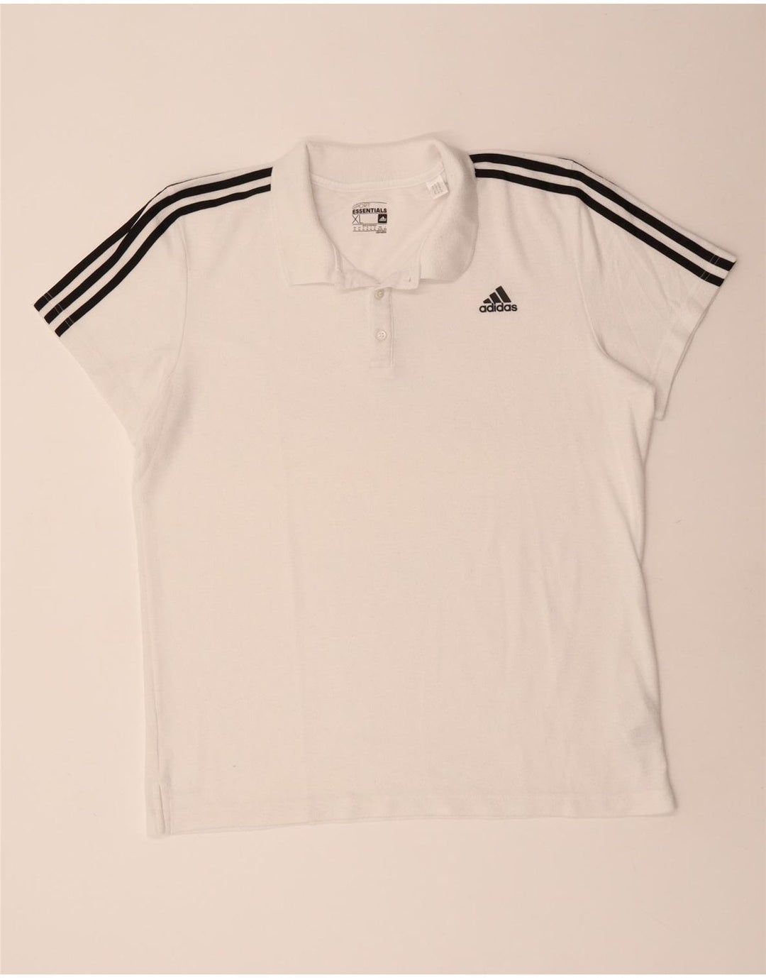 Polo Adidas Climalite da uomo XL in poliestere bianco