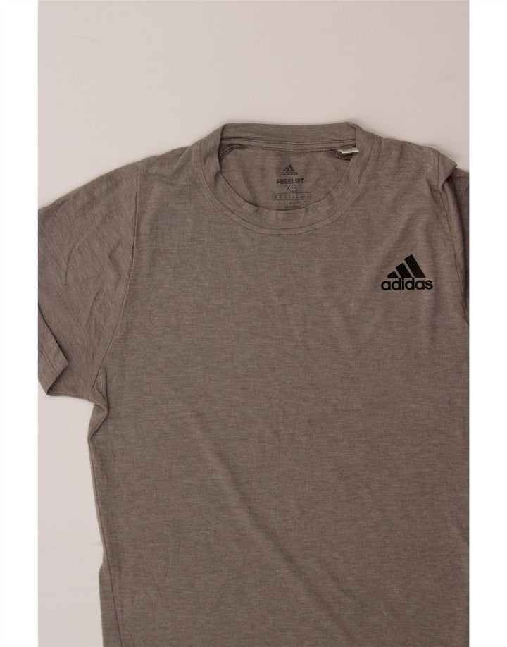 ADIDAS Mens Climalite T-Shirt XS Grey Polyester Vintage Adidas and Second-Hand Adidas from Messina Hembry 