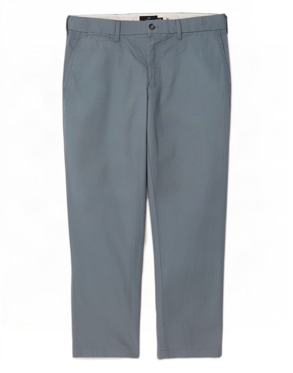 Pantaloni chino dritti Marks & Spencer da uomo blu Harbour W36 L29 cotone